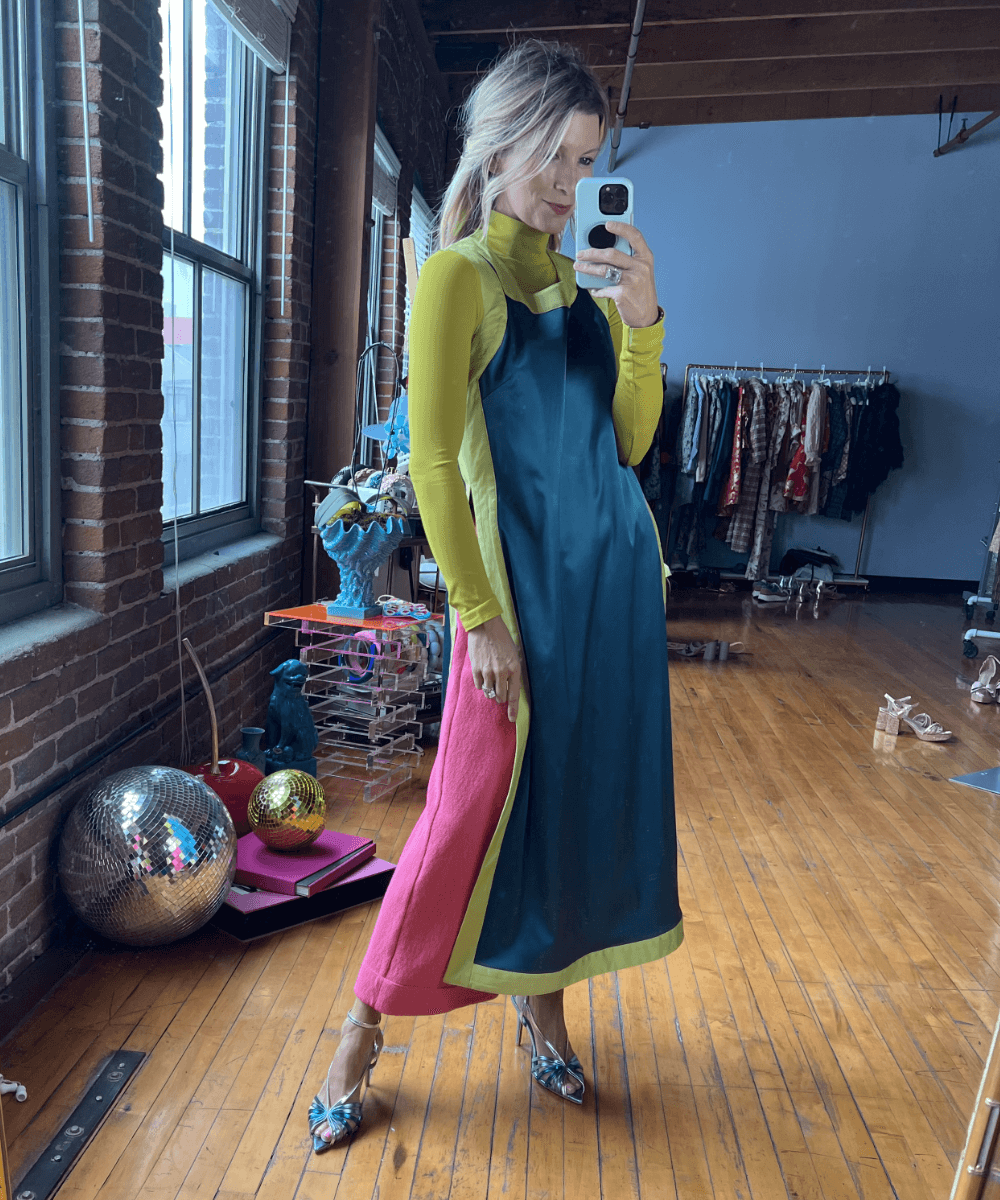Long Sleeve Turtleneck Top - Chartreuse