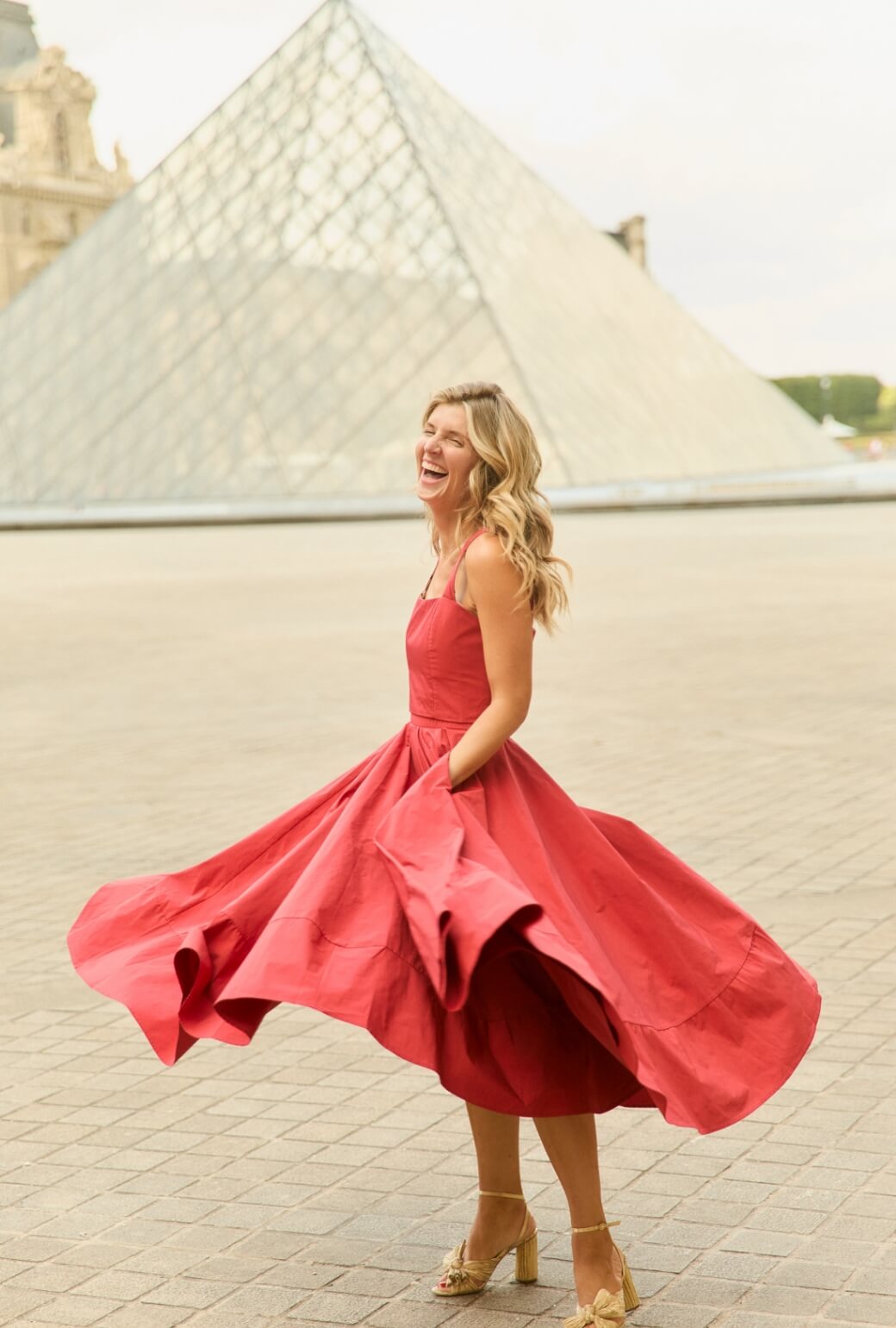 Buru x Anna Kloots Lucinda Circle Skirt - Red Taffeta – BURU