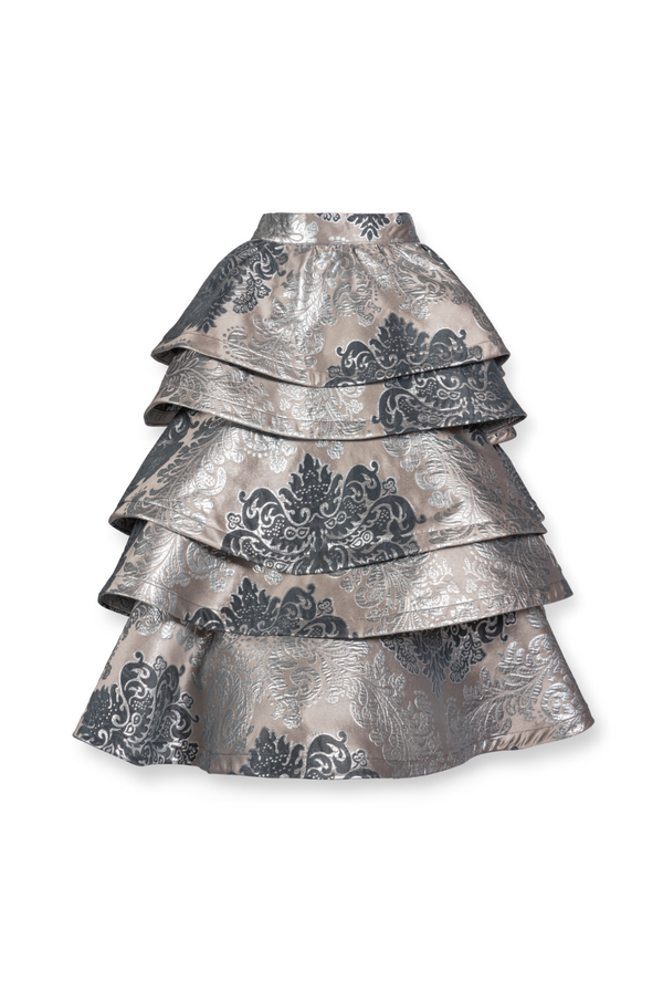 BLACK FRIDAY - MIDI Teagan Skirt - Damask Brocade