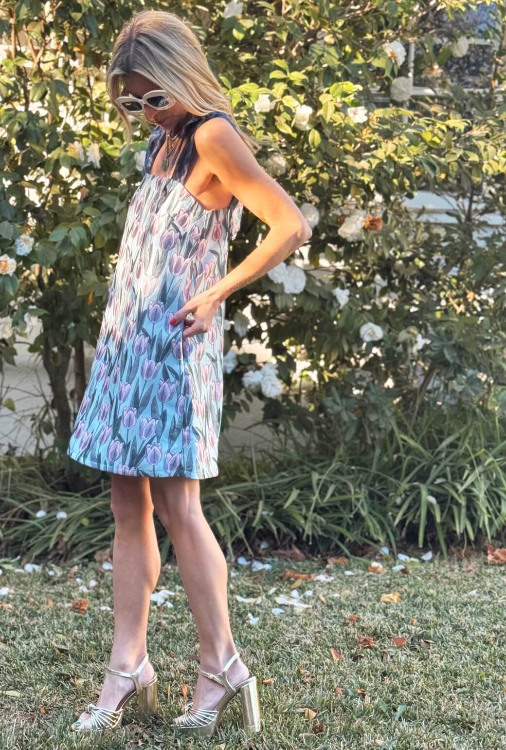 Pillar Dress MINI - Tulip Jacquard