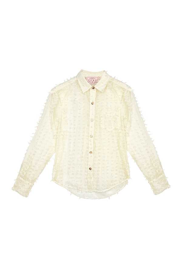 Mel Button Down Shirt - Ivory Bows