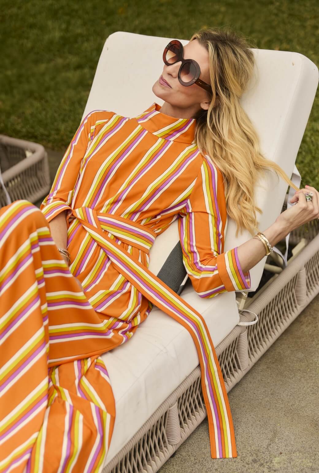Mod Kaftan - Orange Stripe