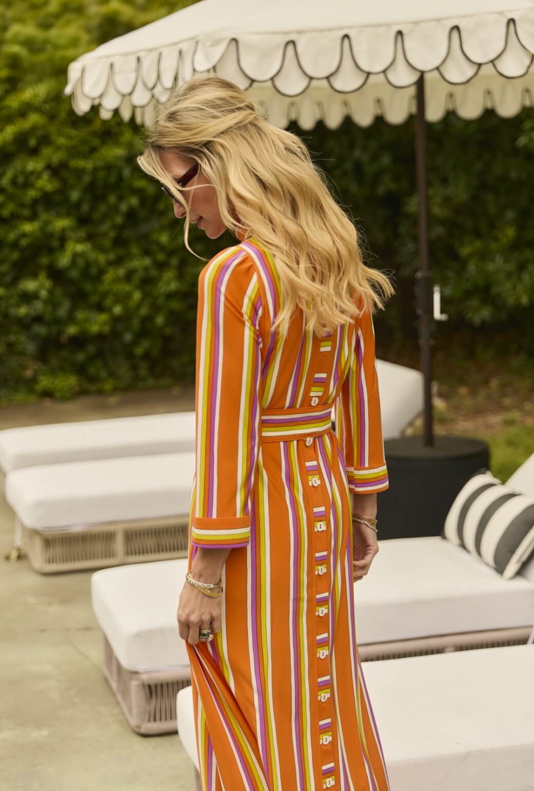 Mod Kaftan - Orange Stripe