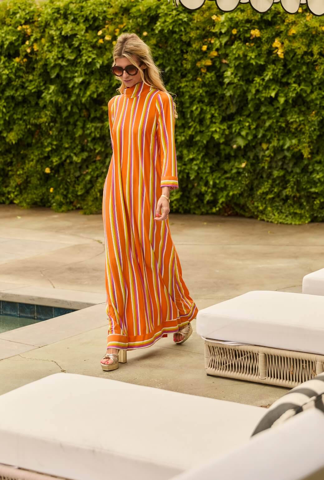 Mod Kaftan - Orange Stripe
