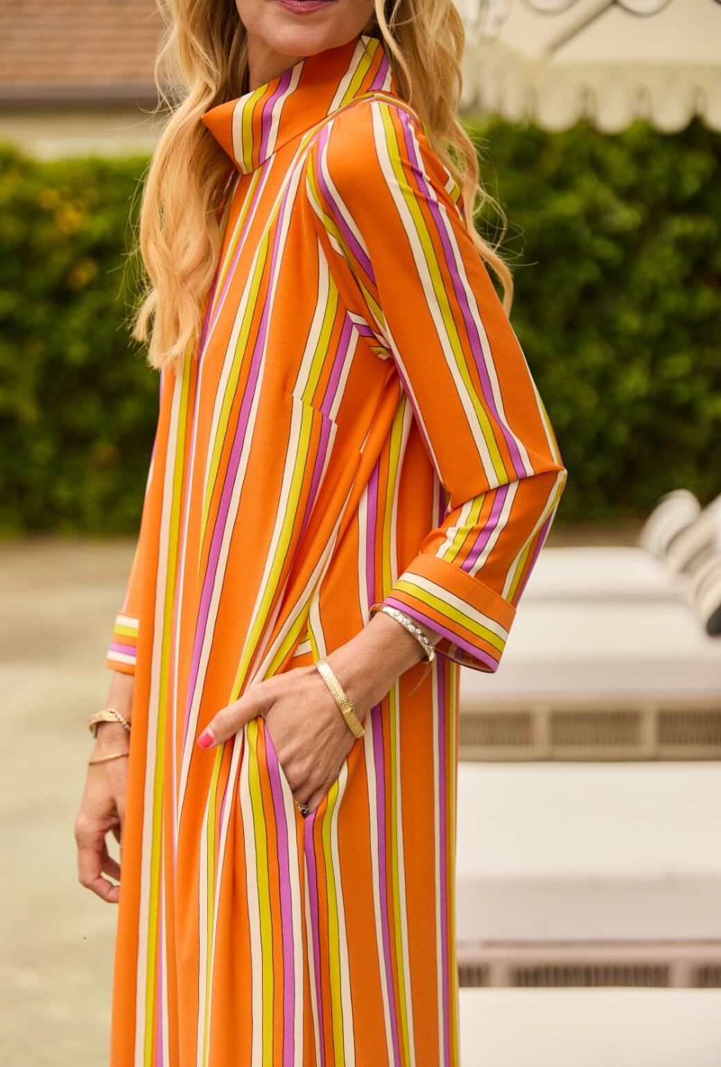 Mod Kaftan - Orange Stripe