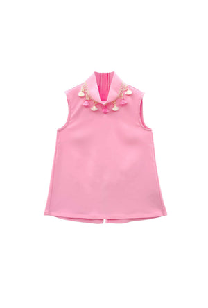 Mod Top - Pink Tassel
