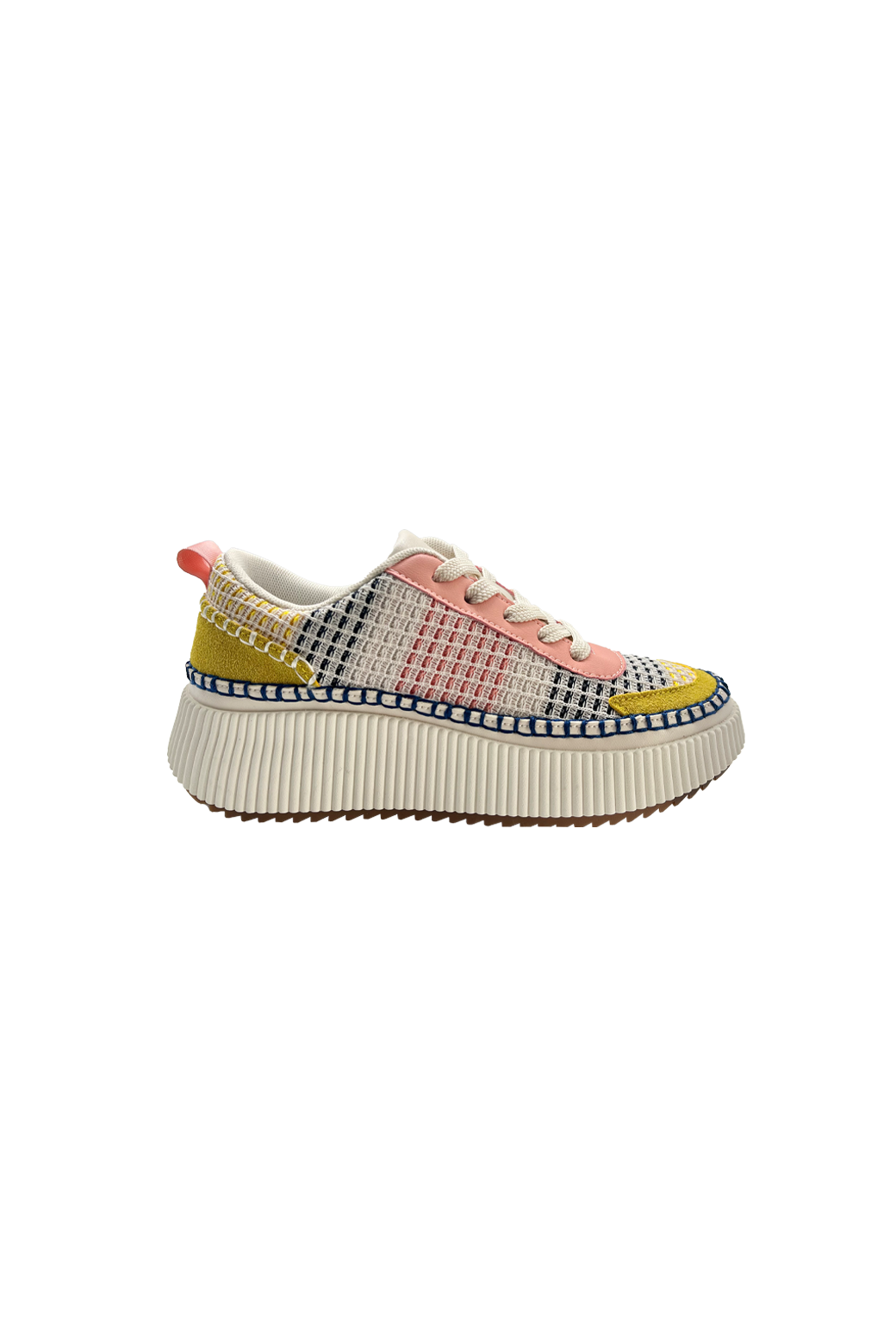 Sample Patchwork Platform Sneaker Blush