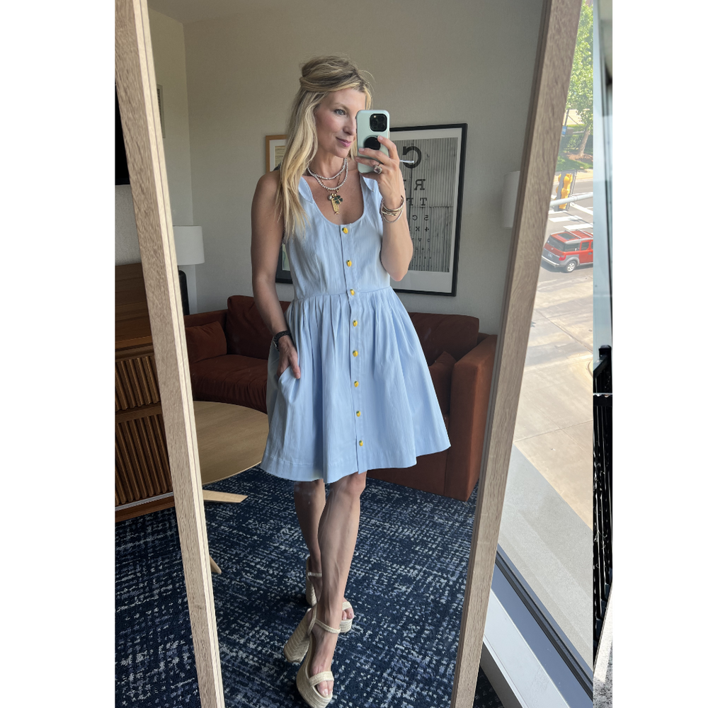Punch Dress - Blue Faille - PRE-ORDER, image