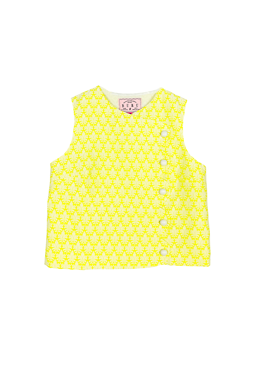 Buru x Kelly Golightly Scallop Top Citron Jacquard BURU