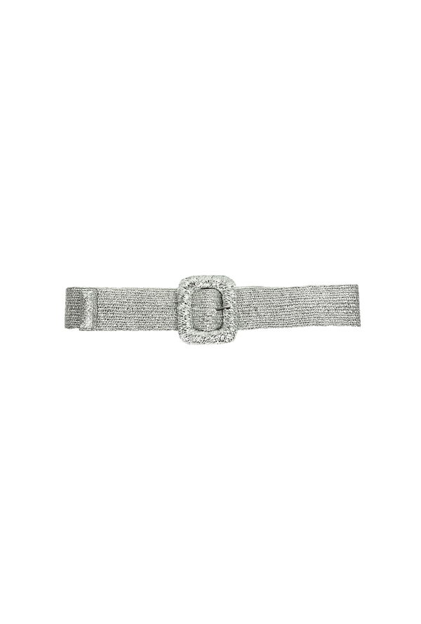 Shimmer Stretch Belt - Silver