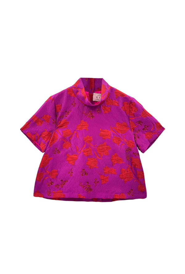 Short Sleeve Mod Top - Rani Pink