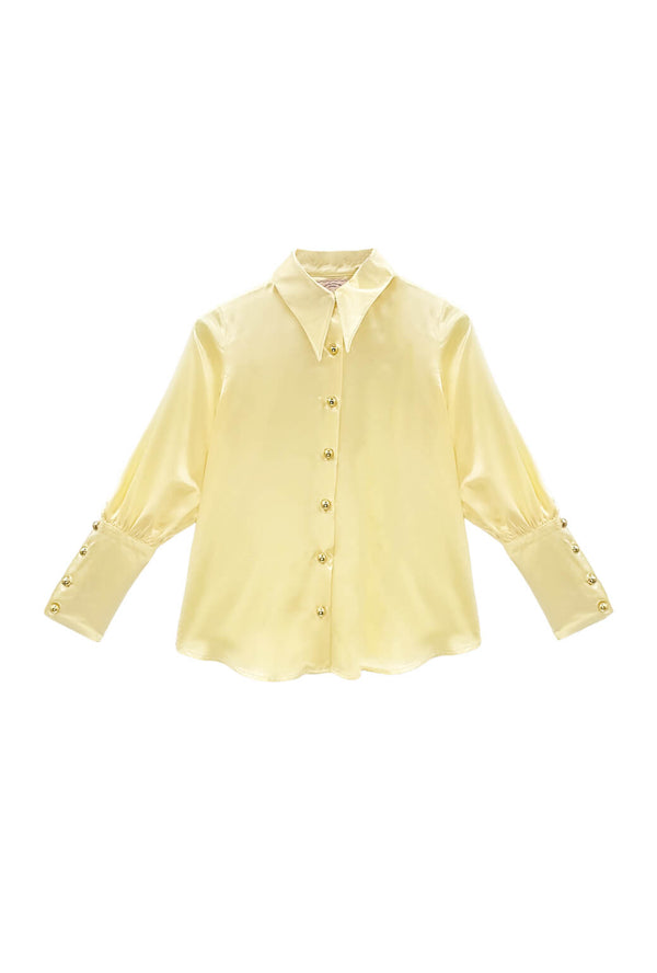 Buru x Old Soul Etiquette Skipper Blouse - Butter Satin