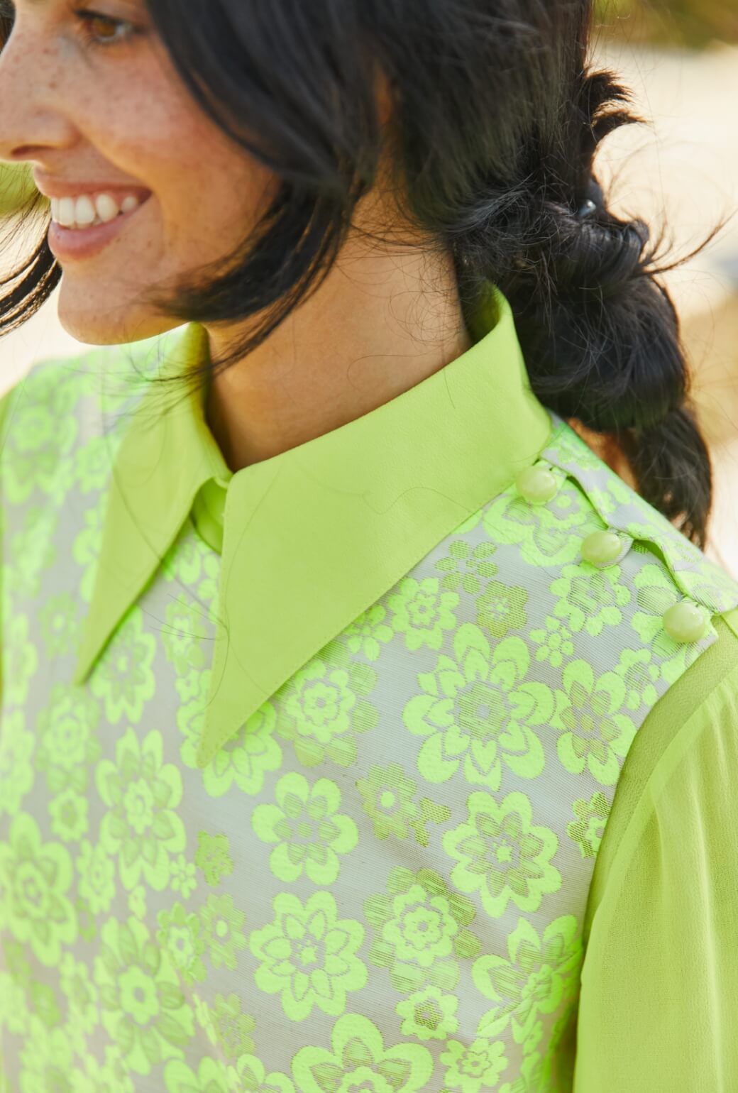 Skipper Blouse - Lemon Brightline