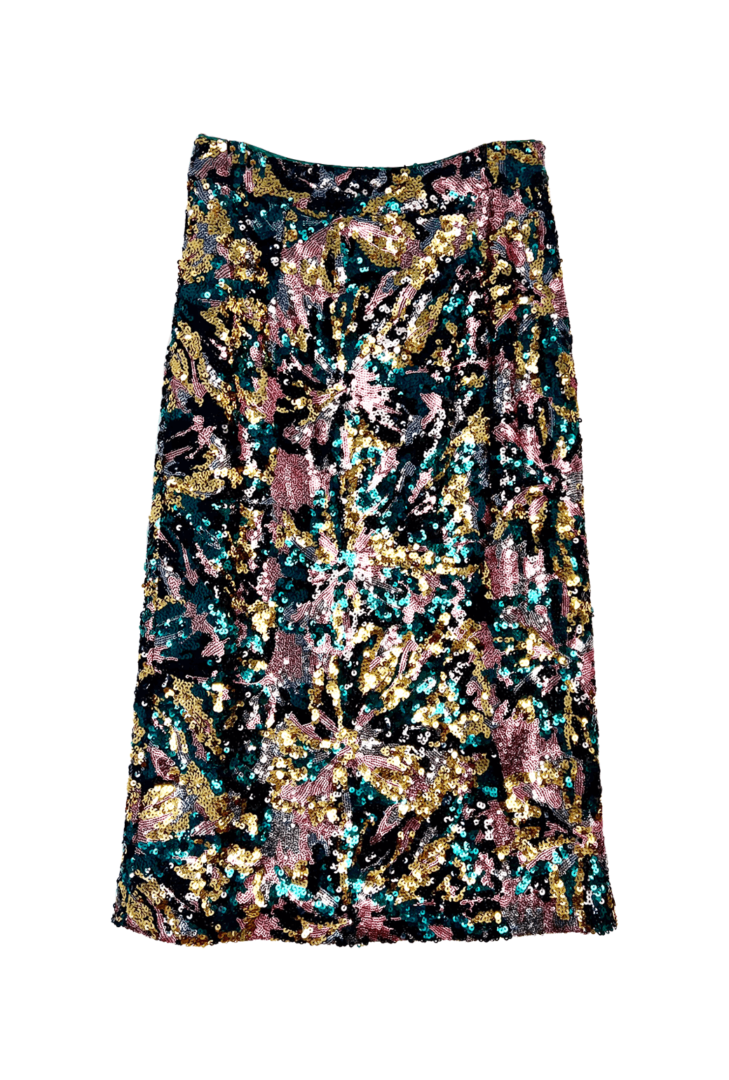 Sparkle Pencil Skirt Gold Green BURU