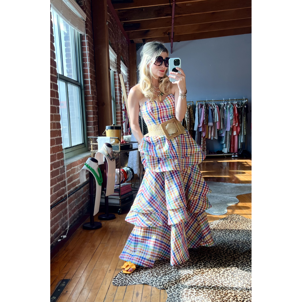 Sweetheart Bustier - Rainbow Gingham