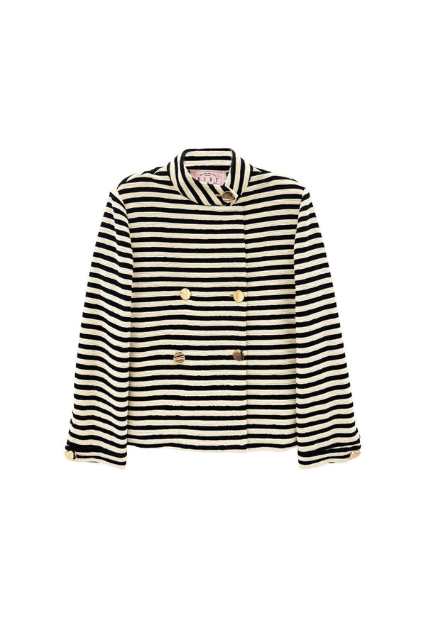 Swell Jacket - Black Striped Terry