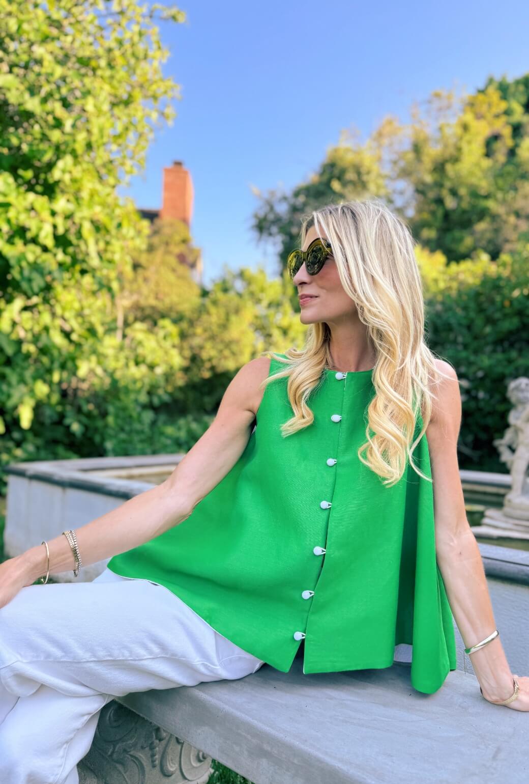 The Swing Top - Green Faille