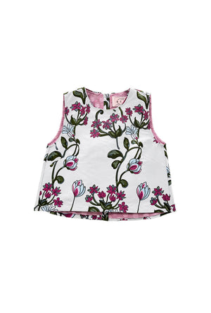 The Betsey Top - Pewter Vines