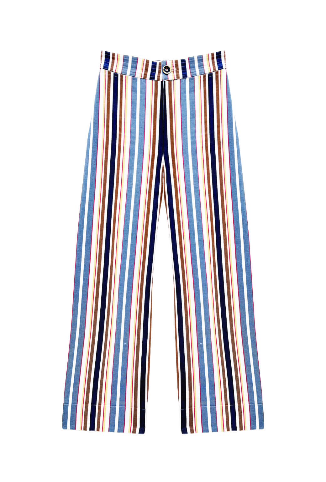 The Charlie Pant - Brown Stripe Twill