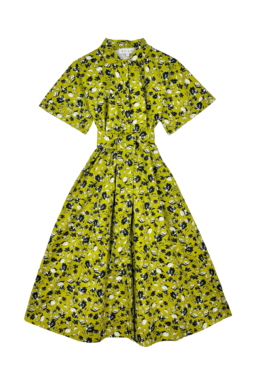 SAMPLE - The Donna Day Gown - Chartreuse Floral 2X SAMPLE - The Donna Day Gown - Chartreuse Floral 2X