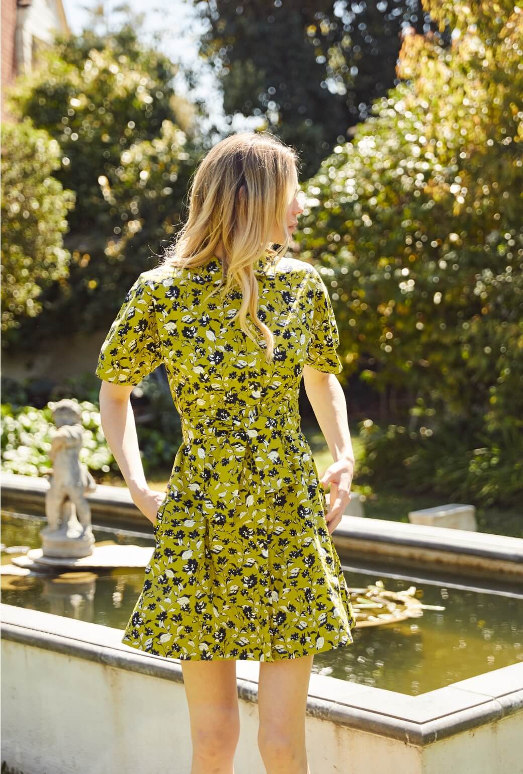 The Donna Day Gown Mini - Chartreuse Floral