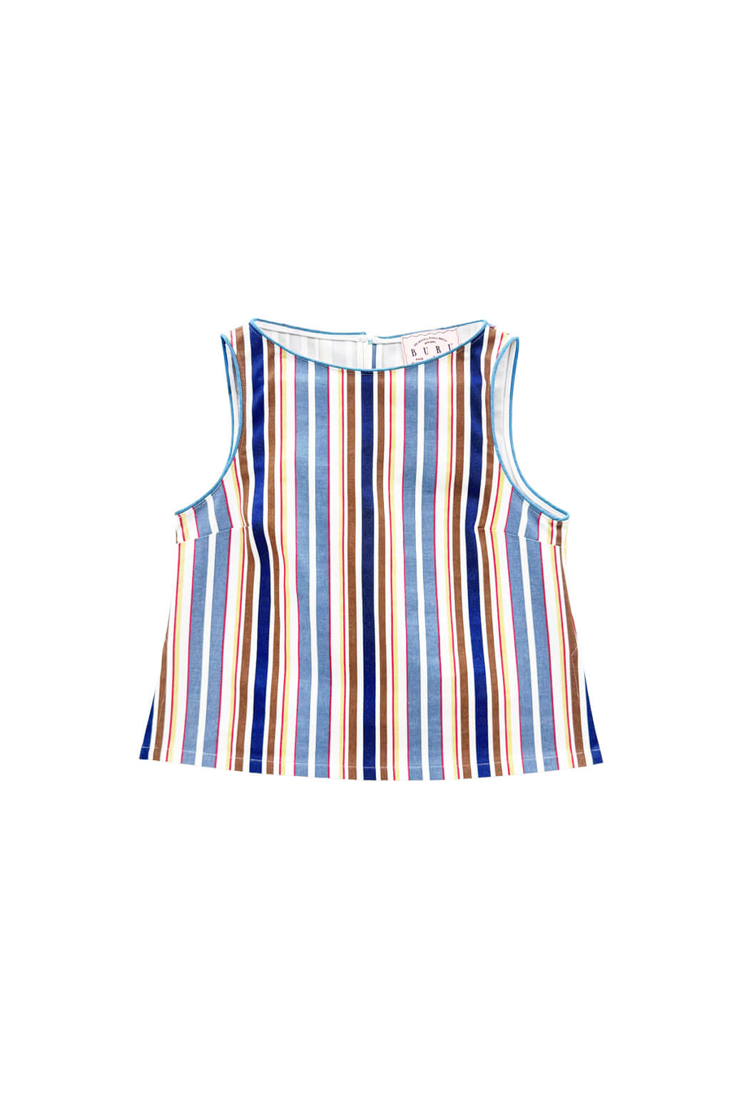 The Farrow Top - Brown Stripe Twill