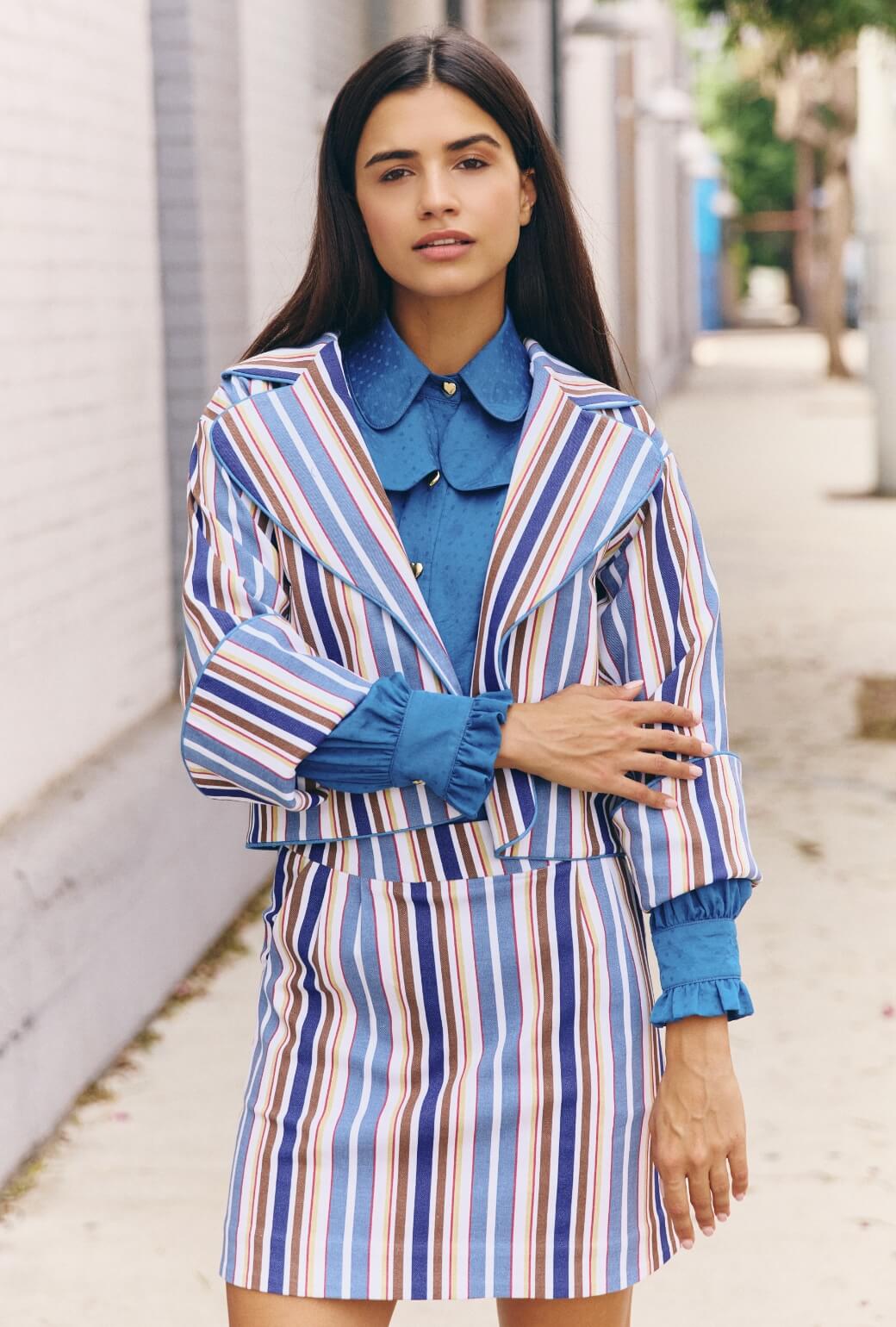 The Flip Jacket - Brown Stripe Twill