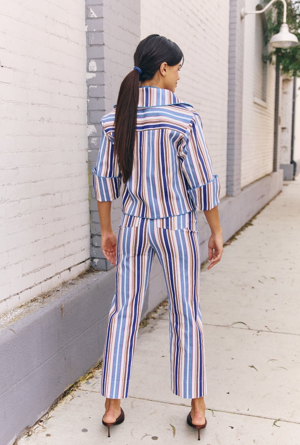 The Flip Jacket - Brown Stripe Twill