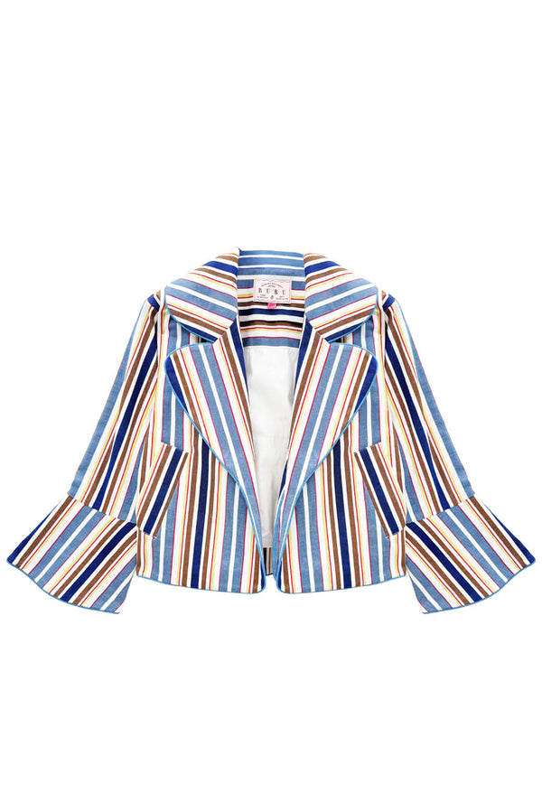 The Flip Jacket - Brown Stripe Twill