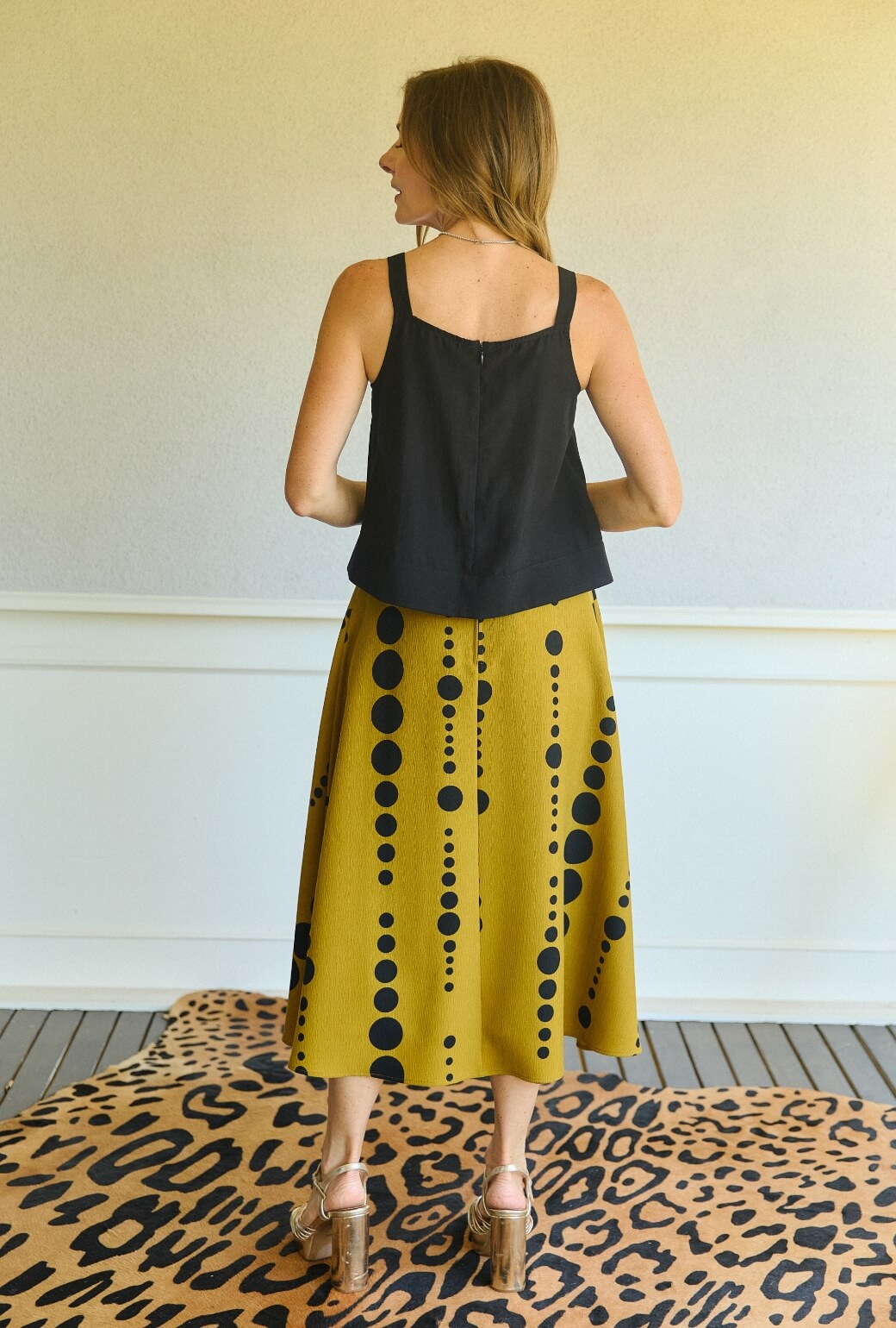 The Laura Skirt - Dijon Dots
