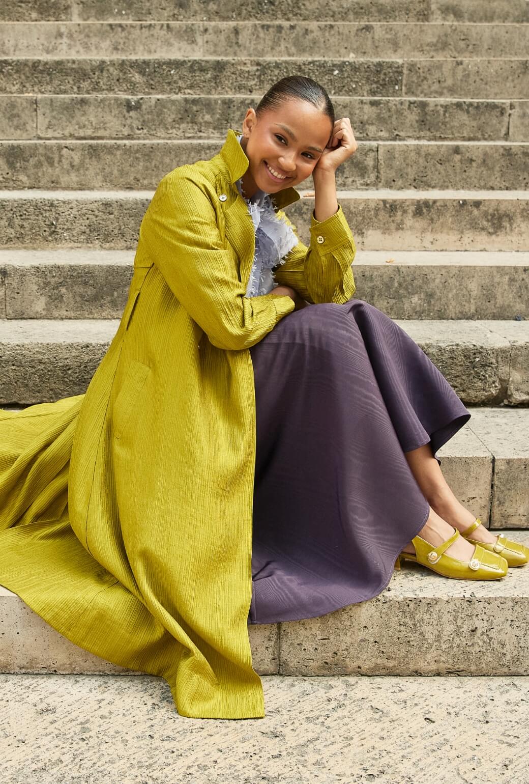 The Laura Skirt - Eggplant Moiré
