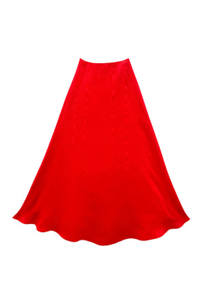The Laura Skirt - Red Moiré
