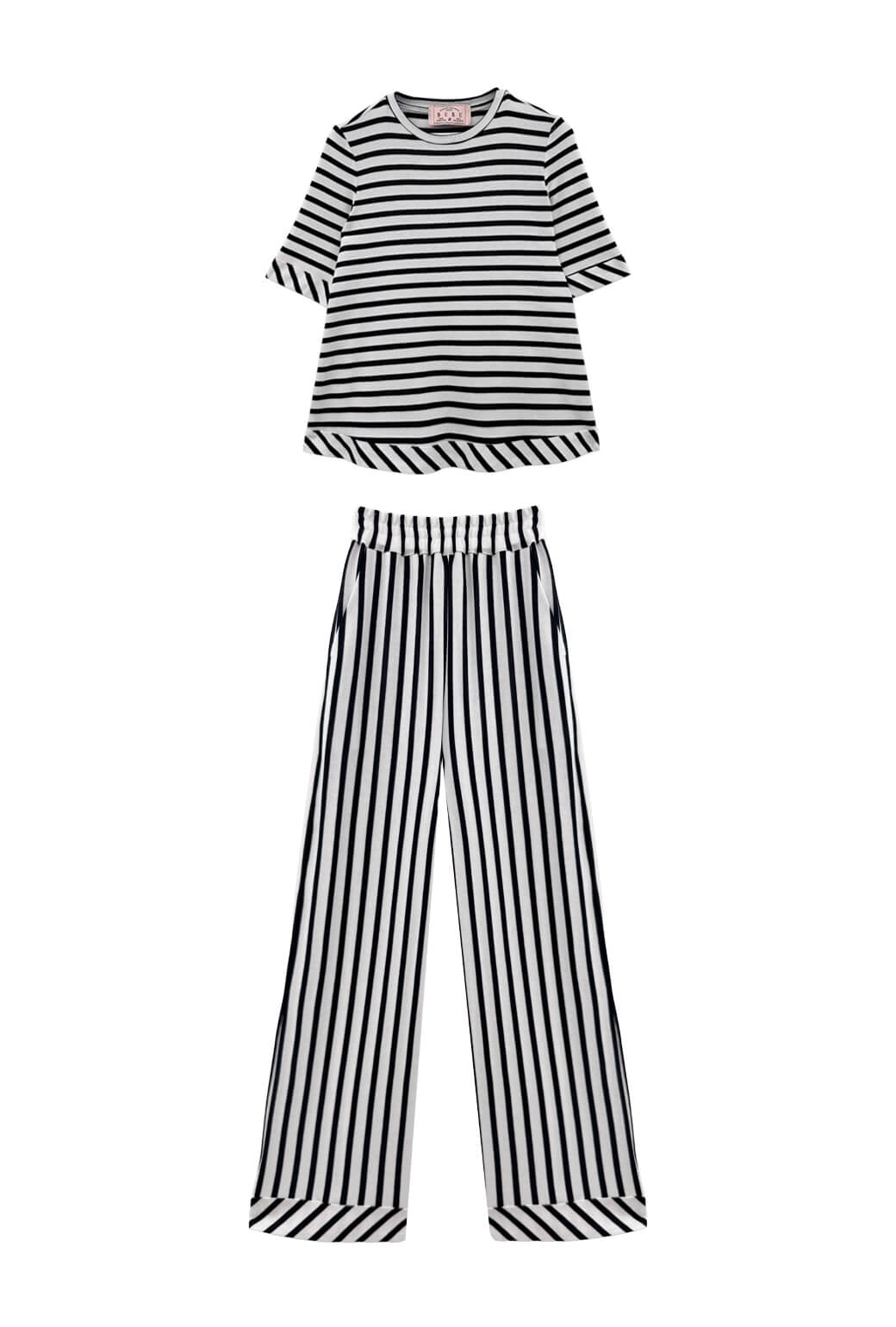 The Marseille Set - Navy & White Stripe
