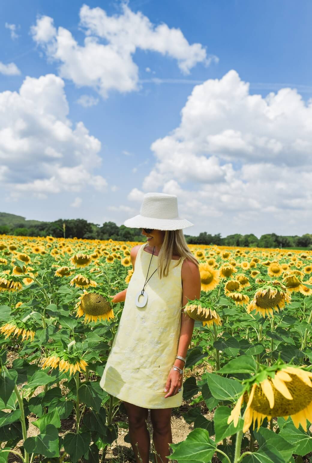 Buru x Megan Stokes The Megan MINI Dress - Yellow Linen Embroidery