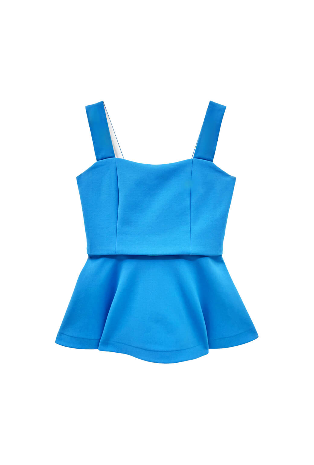 The Peplum Bustier -Stretch Blue