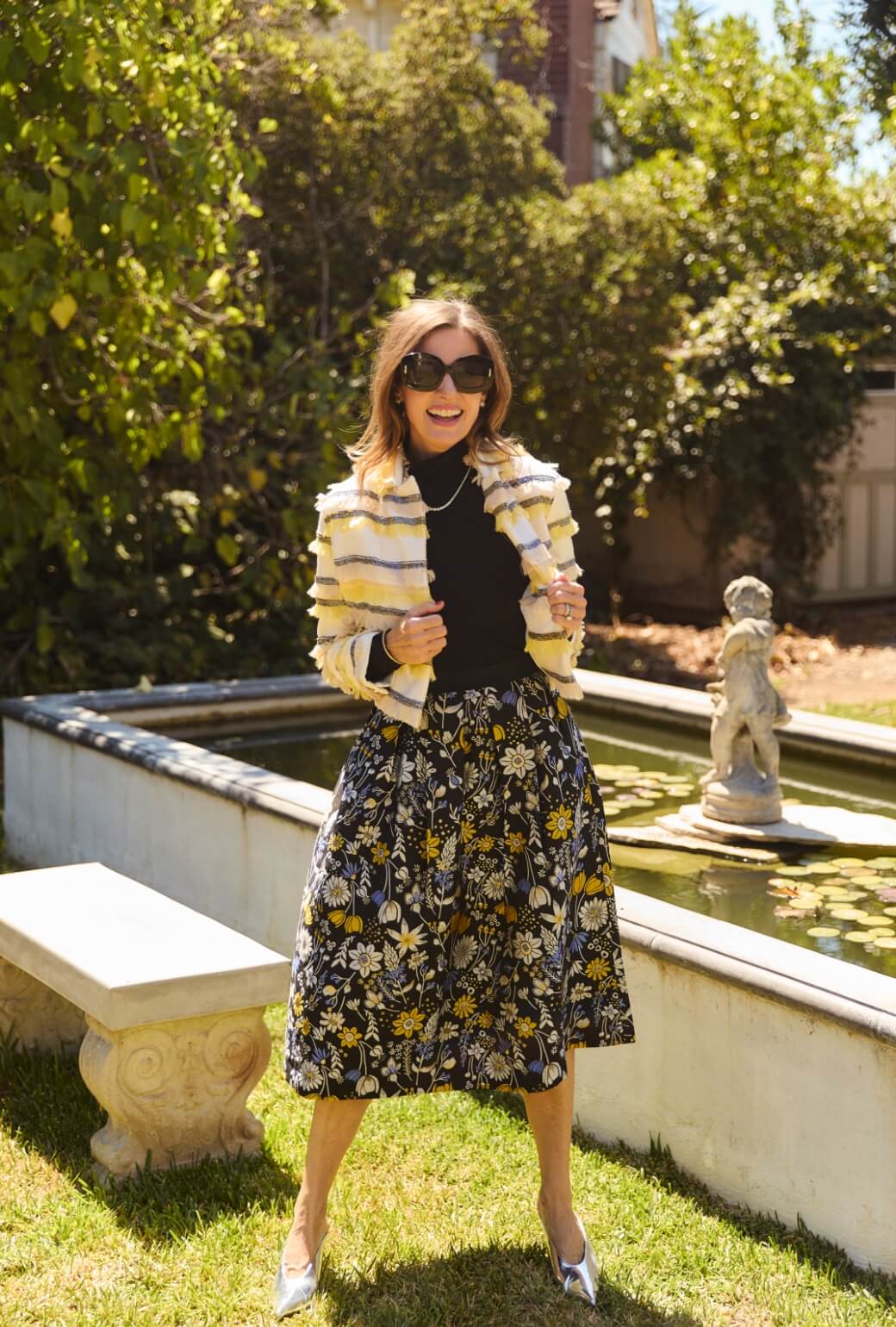 The Reed Skirt - Bouquet Brocade