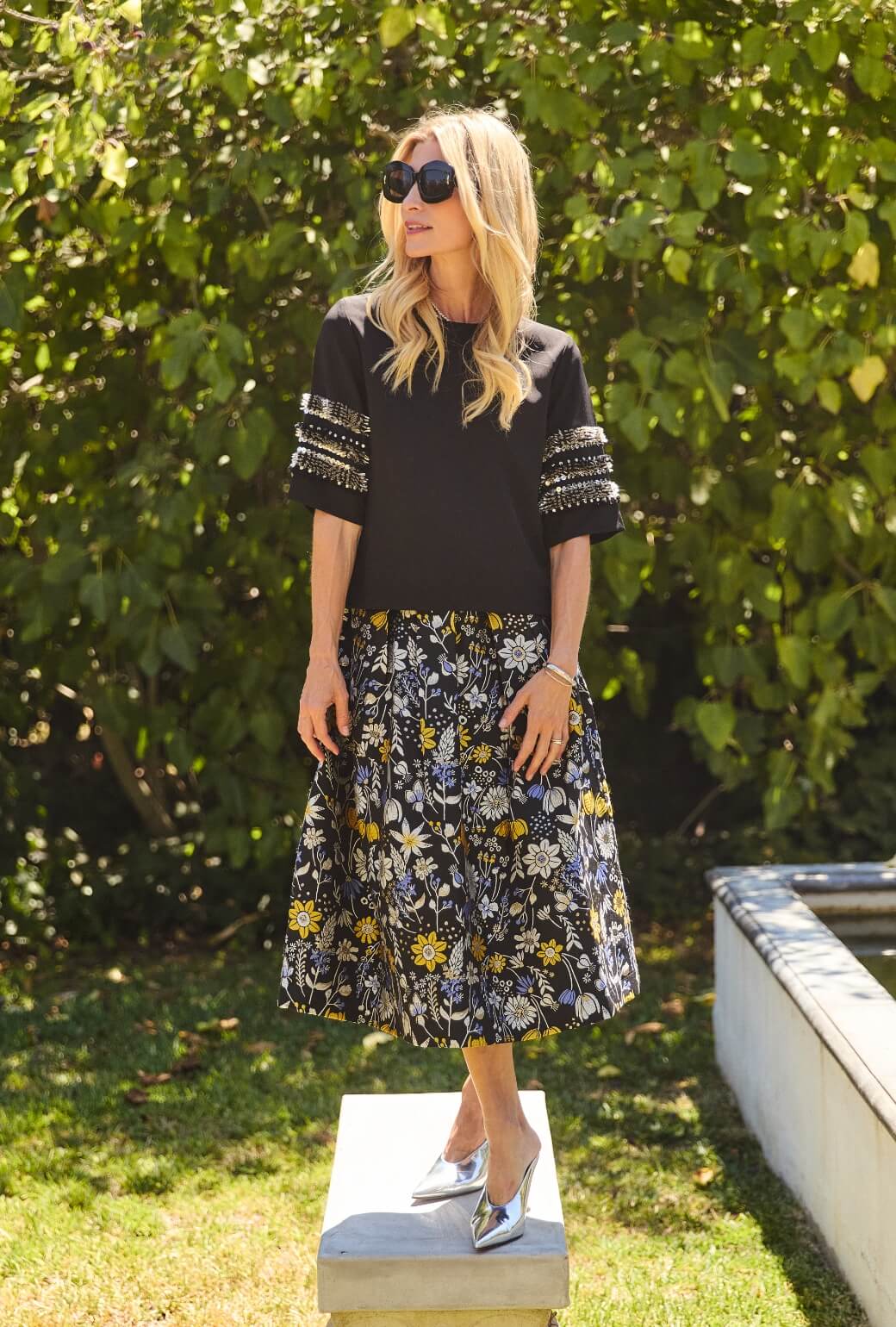 The Reed Skirt - Bouquet Brocade