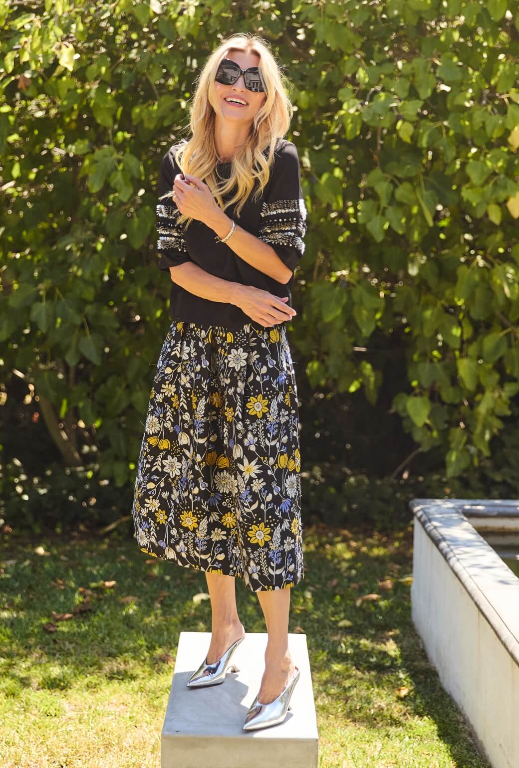 The Reed Skirt - Bouquet Brocade