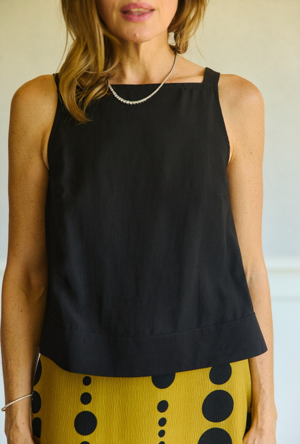 The Stokes Swing Top - Black Organza