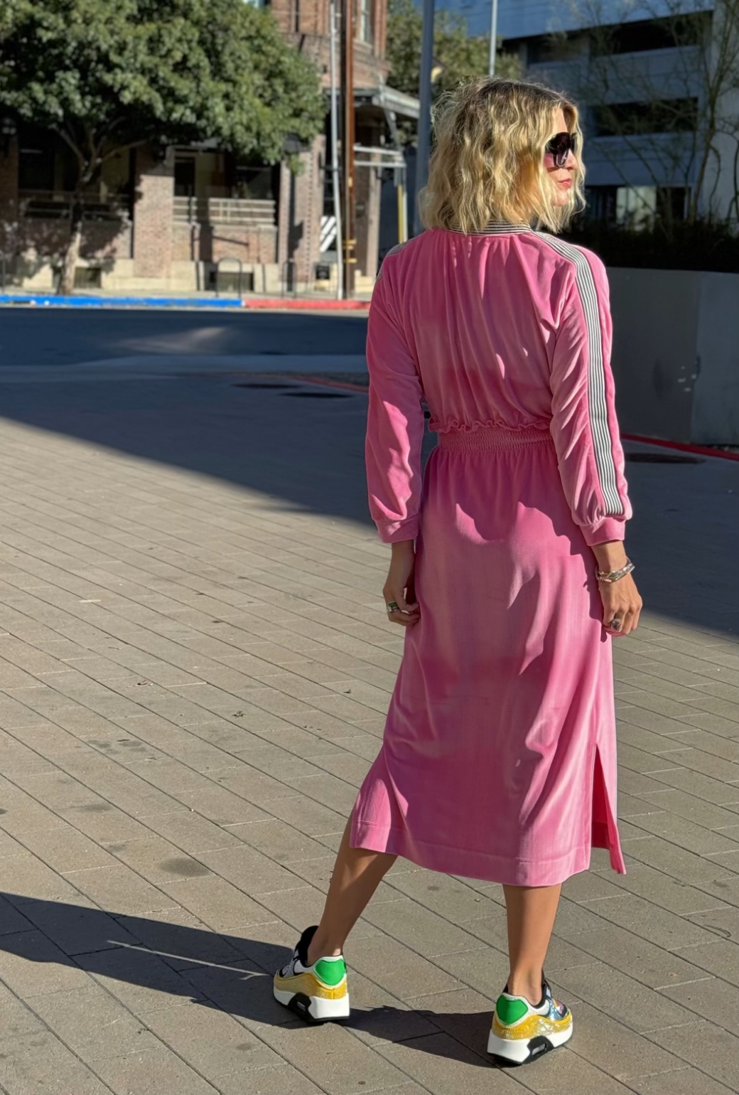 Track Dress - Pink