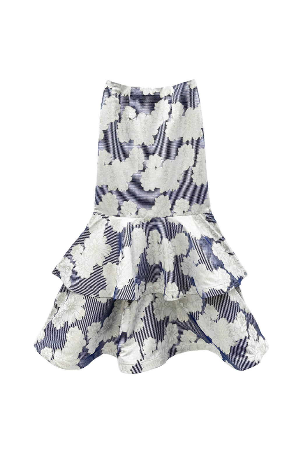 Buru x Val Trumpet Teagan - Navy Floral Brocade