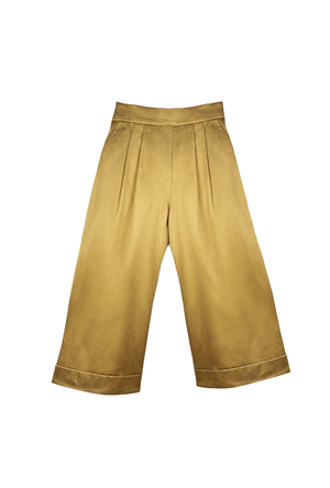 BURU x Mignonne Gavigan Wide Leg Trousers - Olive