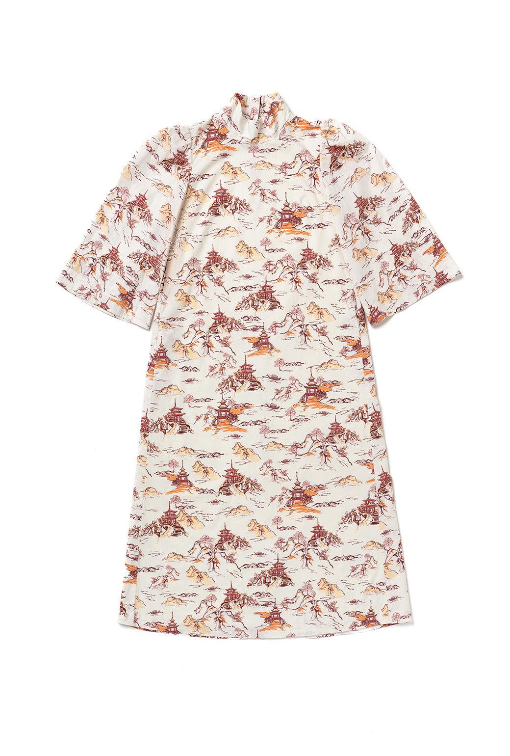 SAMPLE - Bell Sleeve Maxi Mod Dress - Chinoiserie