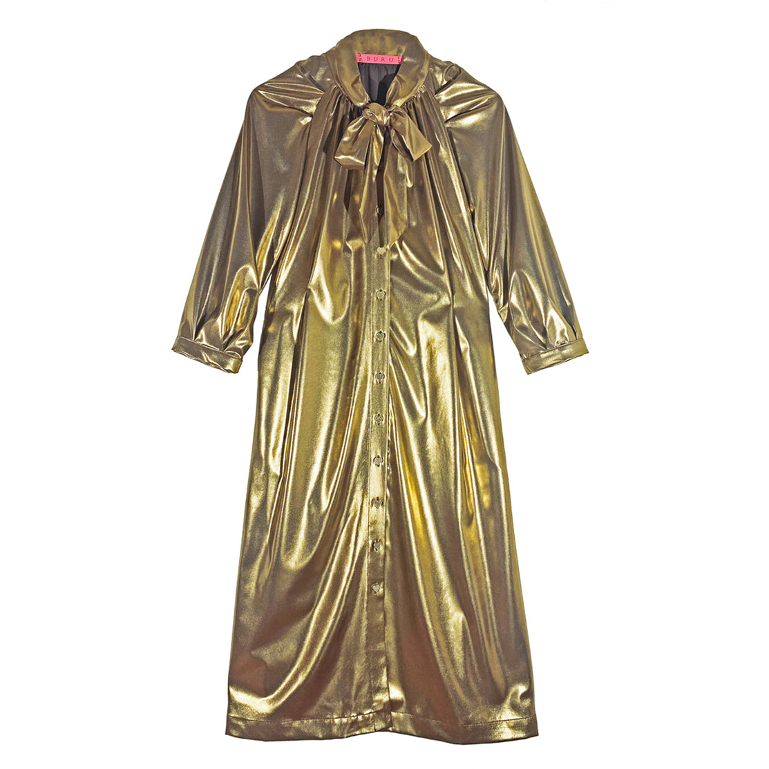Bow Housecoat - Liquid Gold