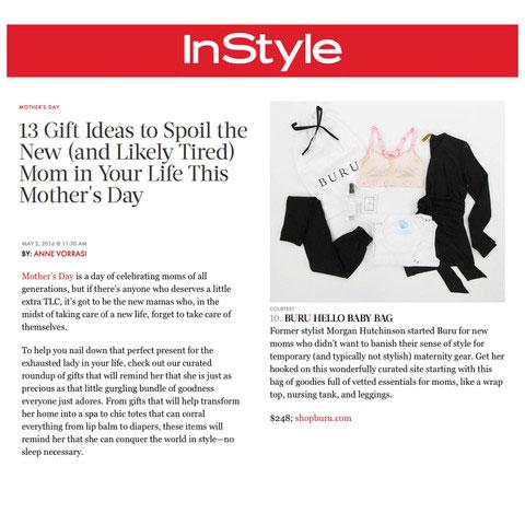 BURU's Hello Baby Bag Featured in InStyle