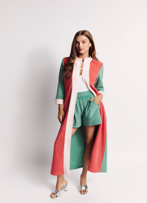 Flat Front Everyday Shorts - Teal Terry