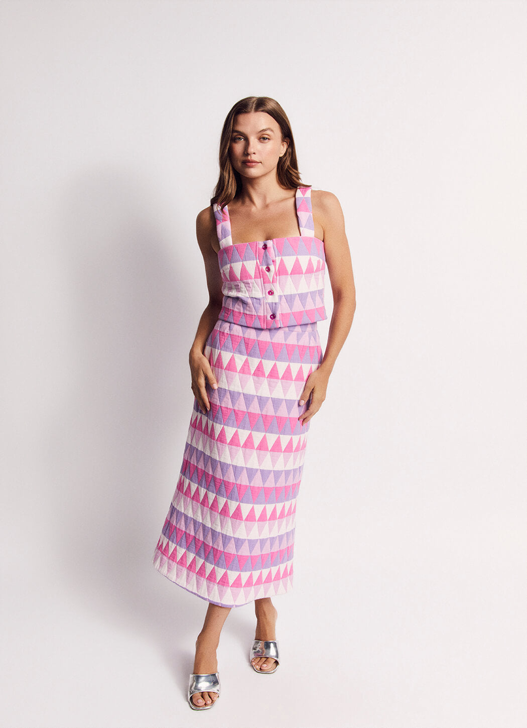 The Hostess Skirt - Pink & Purple Prism
