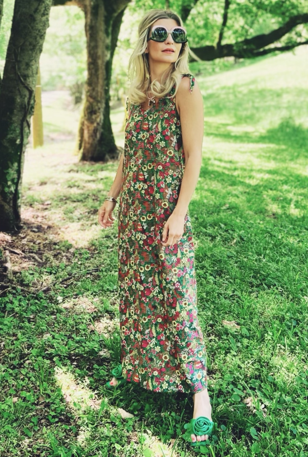 Floral tank hotsell dress