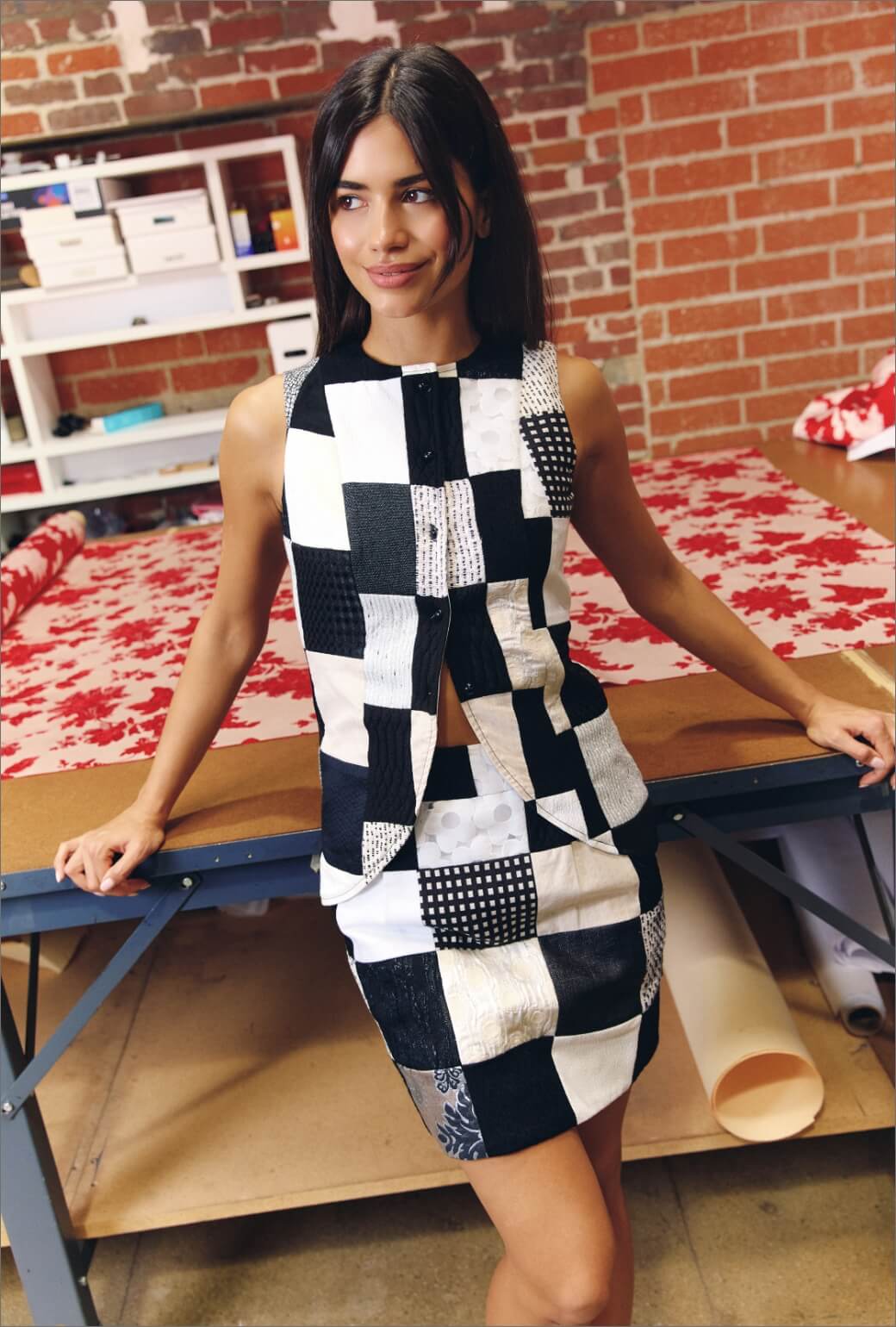 Annie Vest - BURU B&W Patchwork