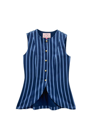Annie Vest - Dewberry Stripe